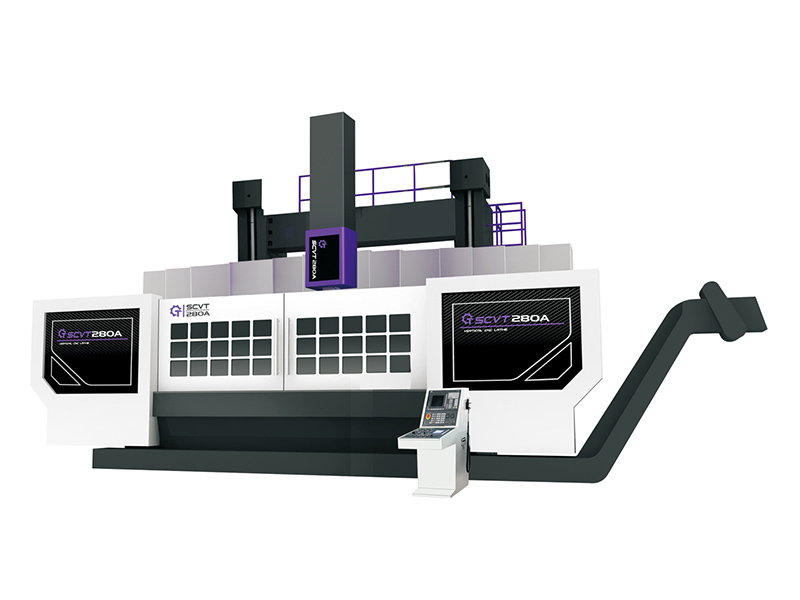 Series of SCVT Double Column CNC Vertical Lathe Machine with Single Tool Holder  280/350/400